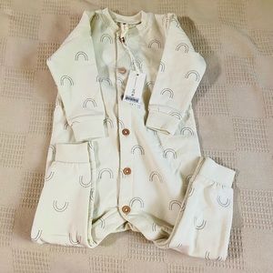 Q by Quincy Mae fleece rainbow jumpsuit